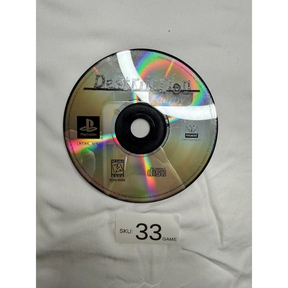 Destruction Derby Sony PlayStation PS1 1995 NTSC U/C SCUS-94302 Disc Only